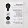 Black Lightbulb, Electrician Advertising Flyer