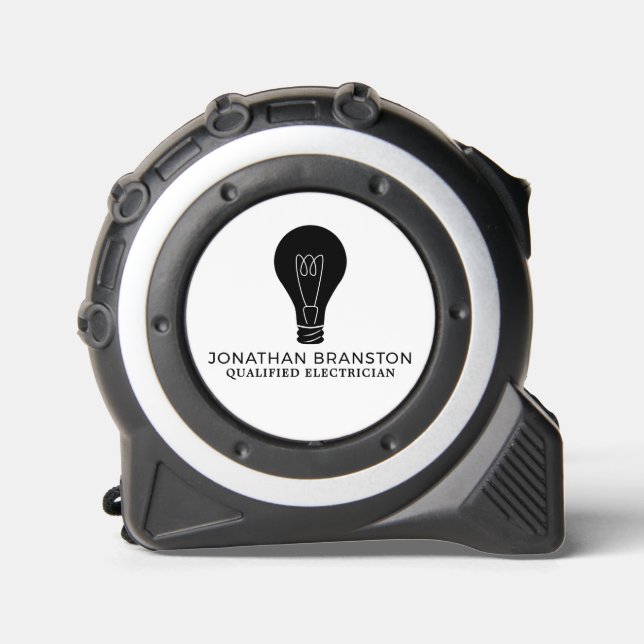 Black Lightbulb, Electrician Tape Measure (Front)