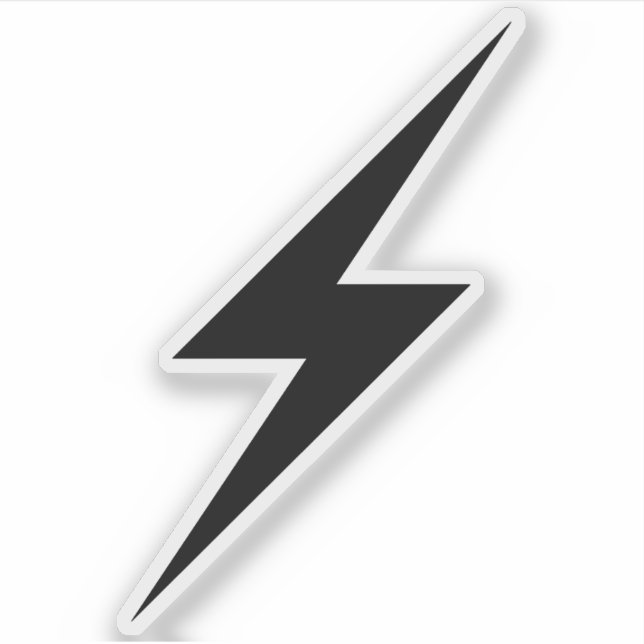 Black Lightning Bolt Of Anarchy  Sticker (Front)