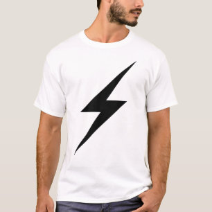 Black Lightning Bolt Of Anarchy T-Shirt