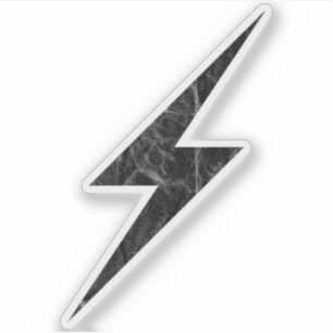 Black Lightning Bolt Of Anarchy (vintage) Sticker