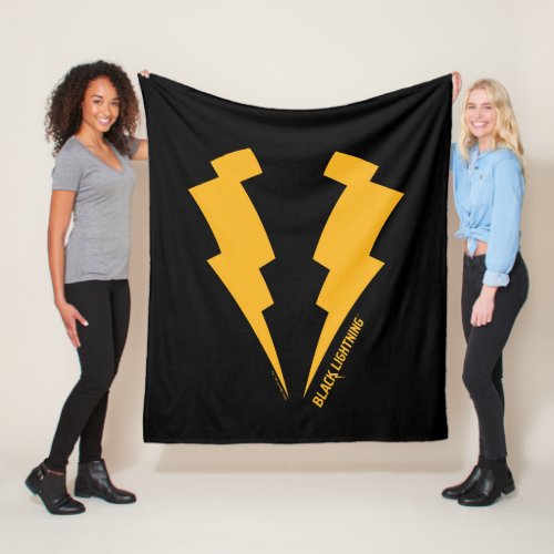 Black Lightning Bolts Graphic Fleece Blanket