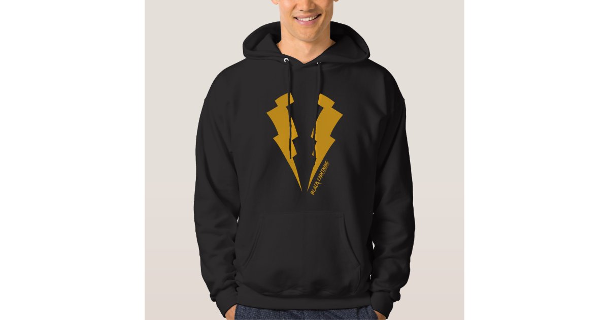 Black Lightning Bolts Graphic Hoodie | Zazzle