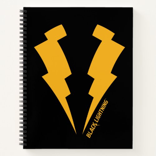 Black Lightning Bolts Graphic Notebook