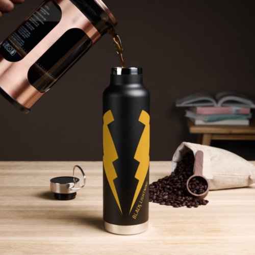 Black Lightning Bolts Graphic Water Bottle