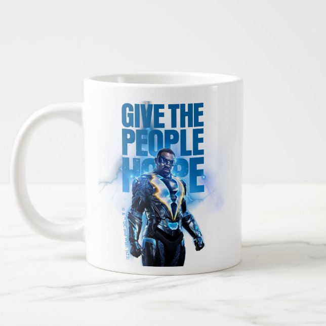 Black Lightning - Give The People Hope Giant Coffee Mug (Left)