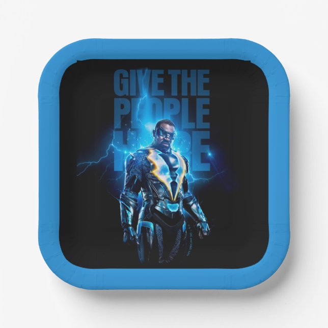 Black Lightning - Give The People Hope Paper Plates (Front)