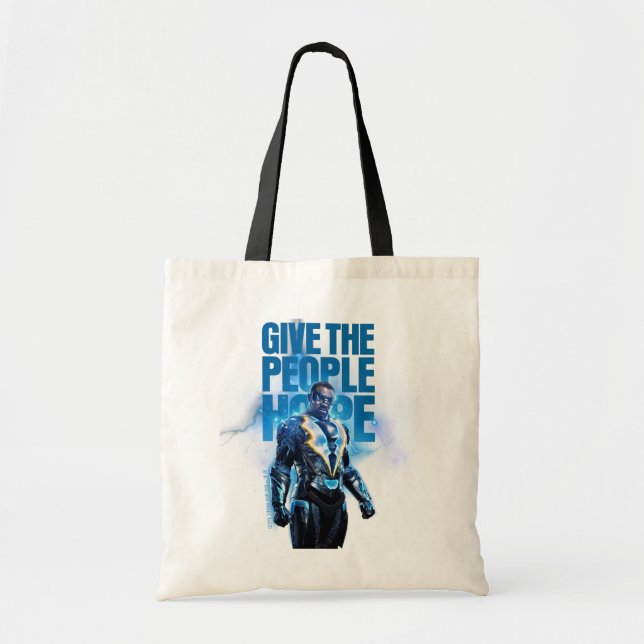 Black Lightning - Give The People Hope Tote Bag (Front)