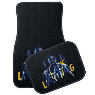 Black Lightning Heroes Graphic Car Floor Mat