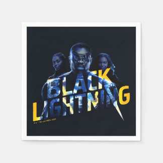 Black Lightning Heroes Graphic Napkins