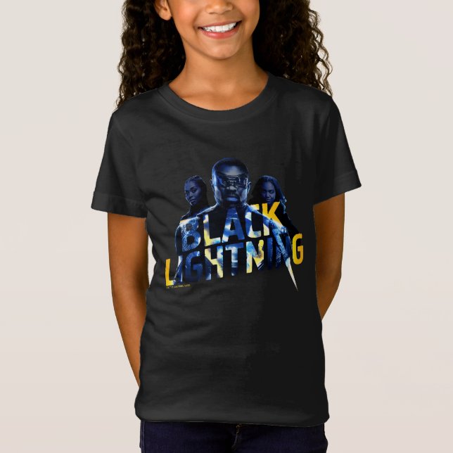 Black Lightning Heroes Graphic T-Shirt (Front)