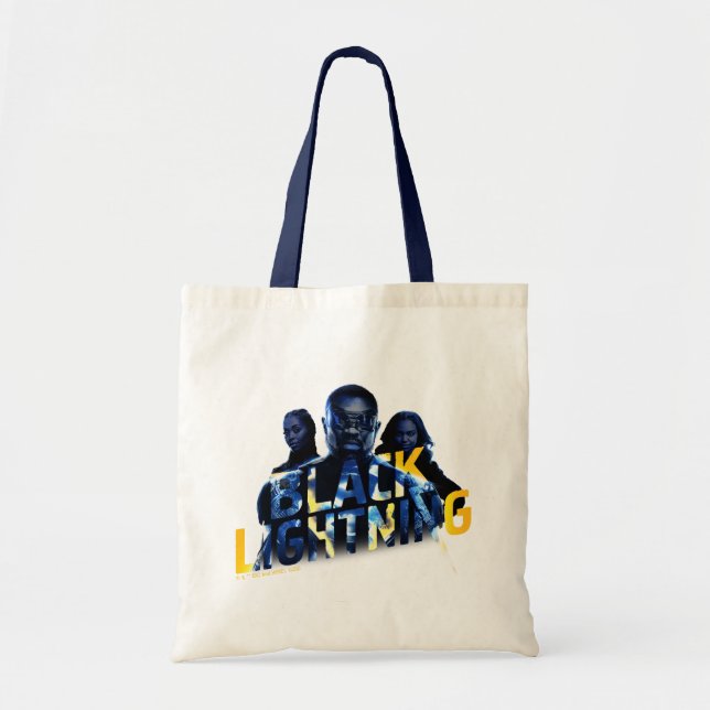 Black Lightning Heroes Graphic Tote Bag (Front)