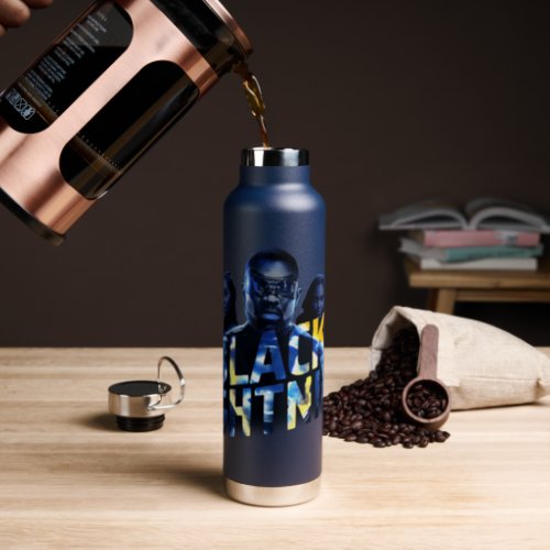 Black Lightning Heroes Graphic Water Bottle