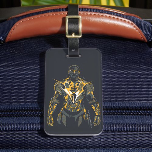 Black Lightning Illustration Luggage Tag