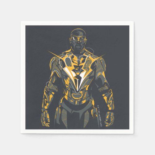 Black Lightning Illustration Napkins