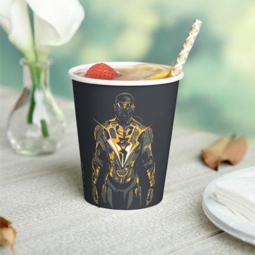 Black Lightning Illustration Paper Cups