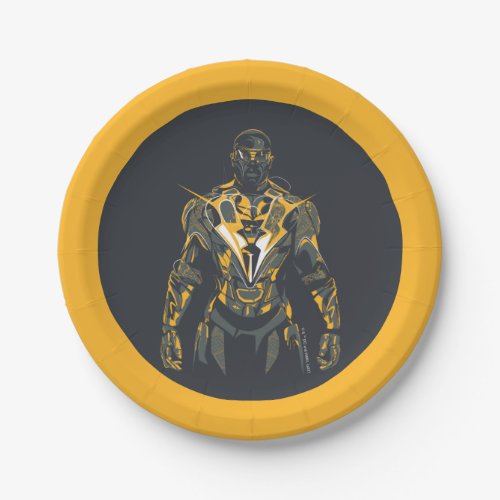 Black Lightning Illustration Paper Plates