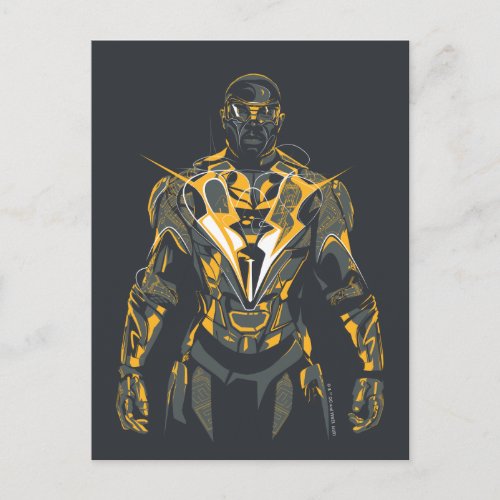 Black Lightning Illustration Postcard