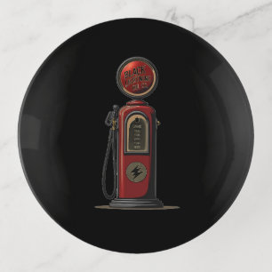 Black Lightning Oil Company Retro Gas Pump Trinket Tray