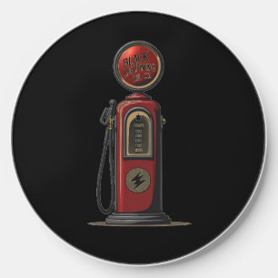 Black Lightning Oil Company Retro Gas Pump Wireless Charger