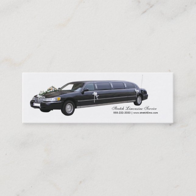 Black Limo Limousine Business Cards (Front)