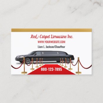 Black Limousine Business Card by all_items at Zazzle
