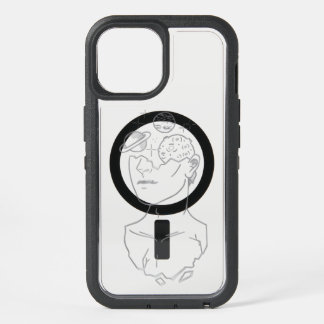 Black Line Art Celestial Graphic OtteOtterbox Case