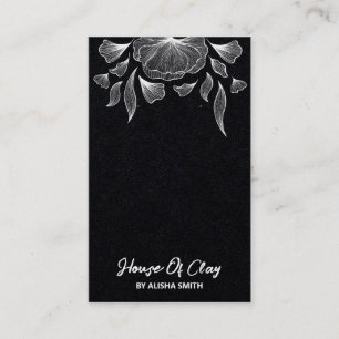 Black Line Art Earring Packaging Cards