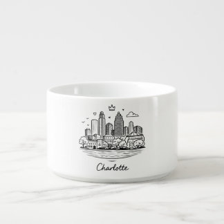 Black line Charlotte illustration Bowl