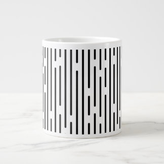 Black Line Geometric Pattern Giant Coffee Mug