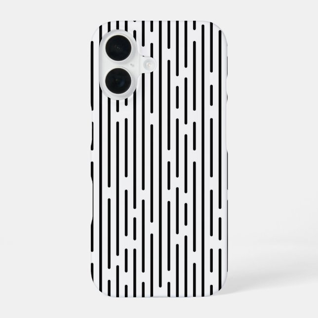 Black Line Geometric Pattern Iphone Case (Back)