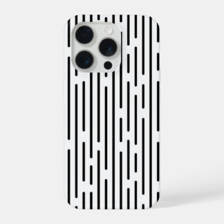 Black Line Geometric Pattern iPhone 15 Pro Case