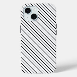 Black Line Geometry Simple iPhone 15 Case