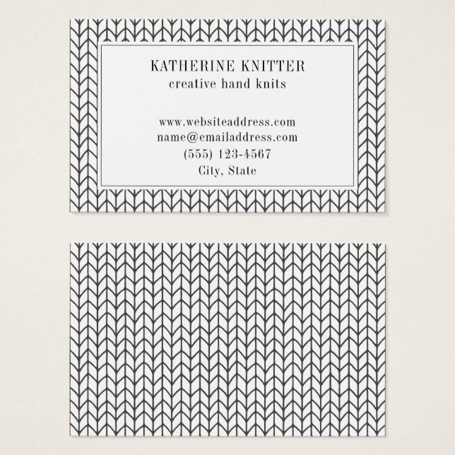 BLACK LINE KNIT Oceana Business Card  (Front & Back)
