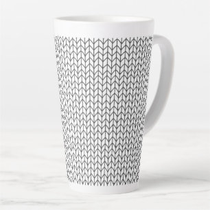 BLACK LINE KNIT Tall Latte Mug
