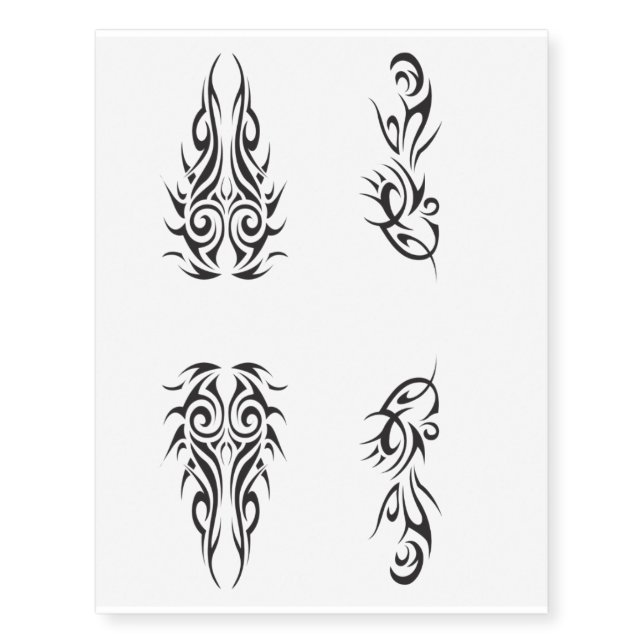 Black Line Tribal Temporary Tattoo (Front)