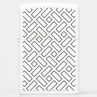 Black Linear Block Pattern Zippo Lighter