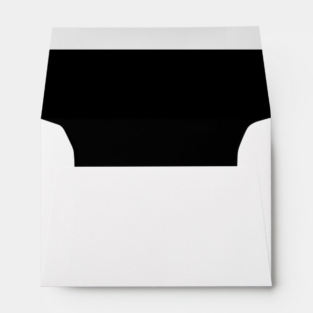 Black Lined A6 Envelope (Back (Bottom))