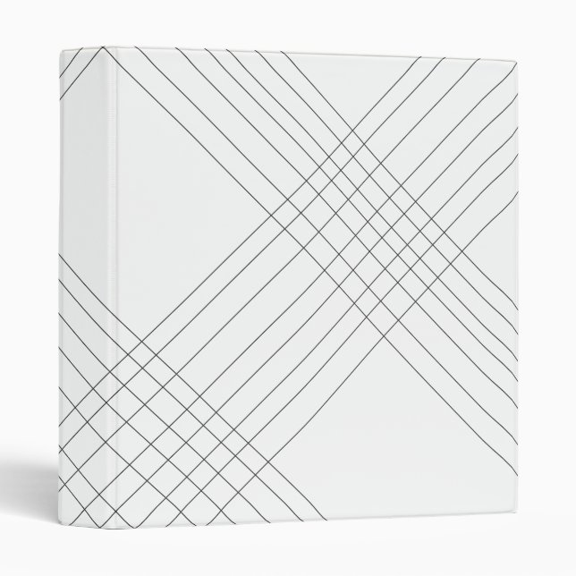 Black lined Grid 3 Ring Binder (Front/Spine)
