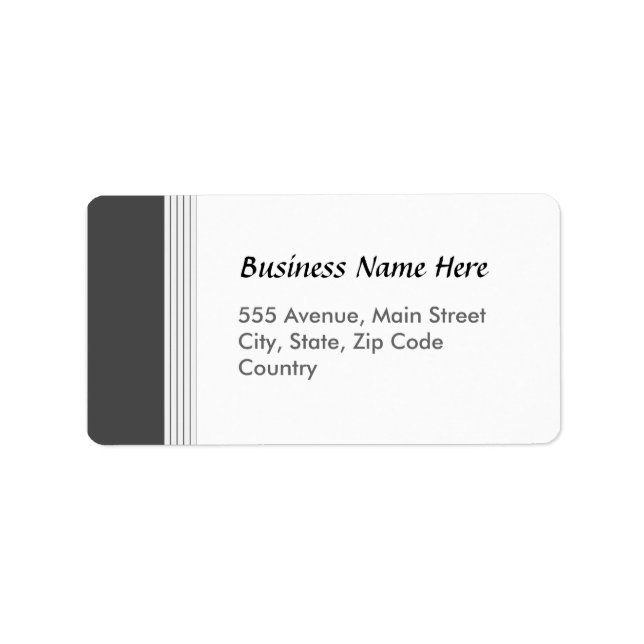 Black Lined Label (Front)