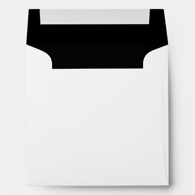 Black Lined Square Envelope (Back (Bottom))