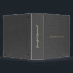 Black Linen Burlap Texture 3 Ring Binder<br><div class="desc">Elegant black,  simple clean natural linen burlap look. Fully customizable template.</div>