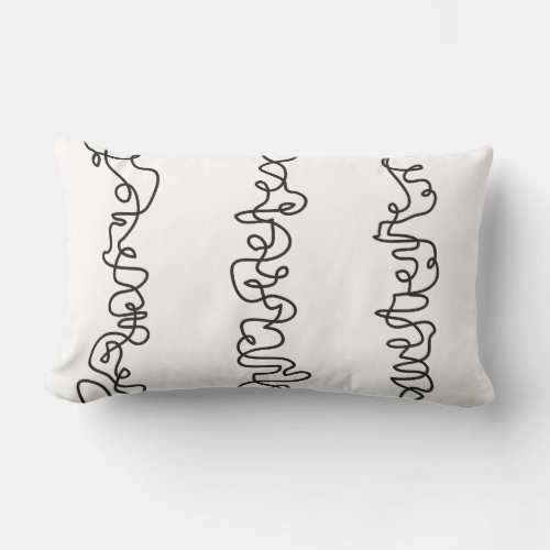 BLACK LINES DESIGN Retro Throw Pillow