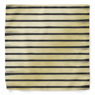 Black Lines Over Gold Bandana