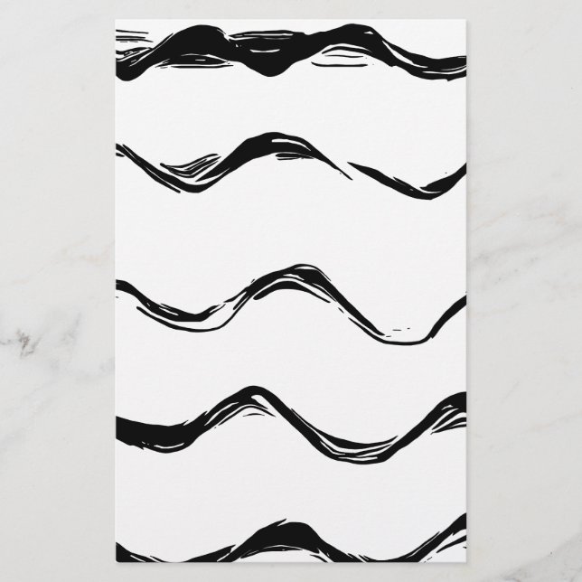 Black lines pattern stationery (Front)