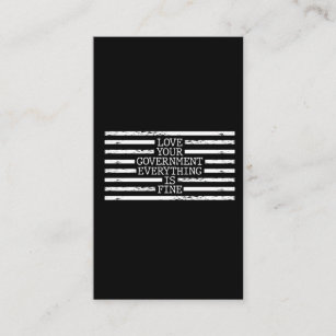 Black Lines Redacted Conspiracy Theory Government Business Card