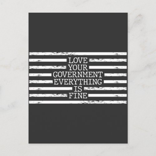 Black Lines Redacted Conspiracy Theory Government Postcard