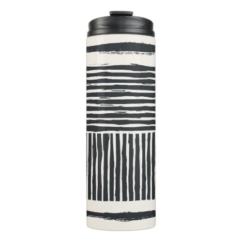 Black lines thermal tumbler