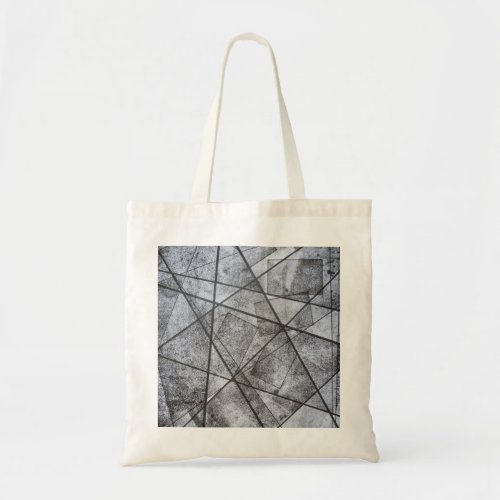 Black Lines white gray rectangles abstract Tote Bag