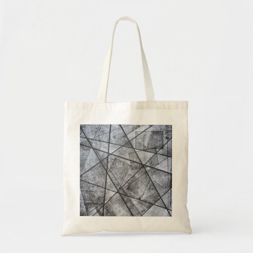 Black Lines white gray stripe rectangles abstract Tote Bag